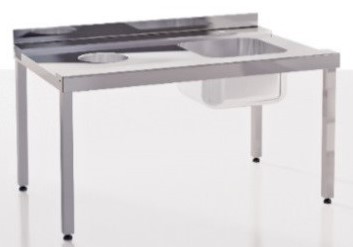 Стол для посудомоечной машины, входной СПМ Ш ВХЛ1 (L=1200, S=750, H=850-870; G=300)