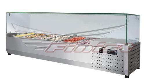 Витрина холодильная настольная ToppingBox НХВсп-9 GN1/3 прям.стекло